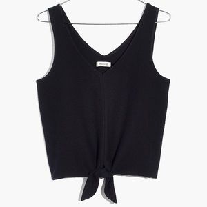 NWT Madewell Black Tie Tank Top Size XL classic